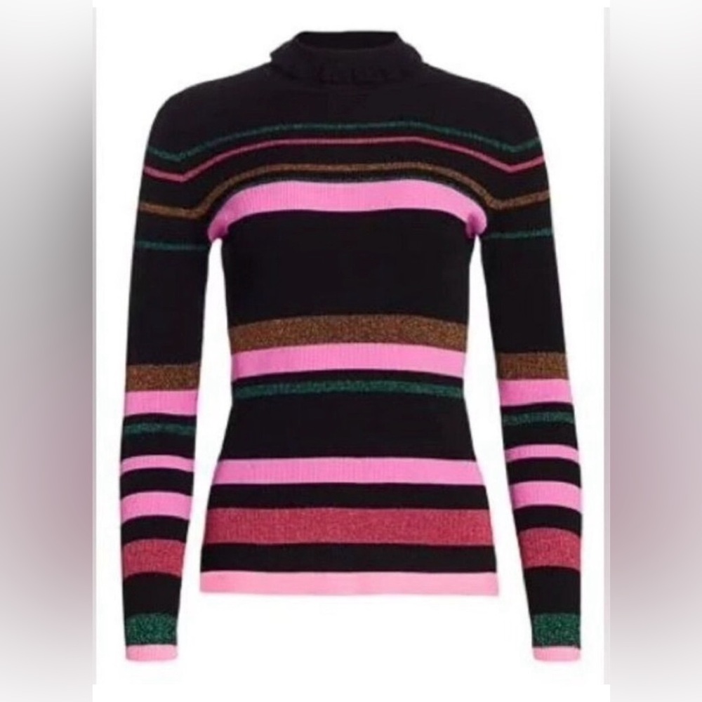 Tanya Taylor Hadley Ruffle Trim Turtleneck - size Large